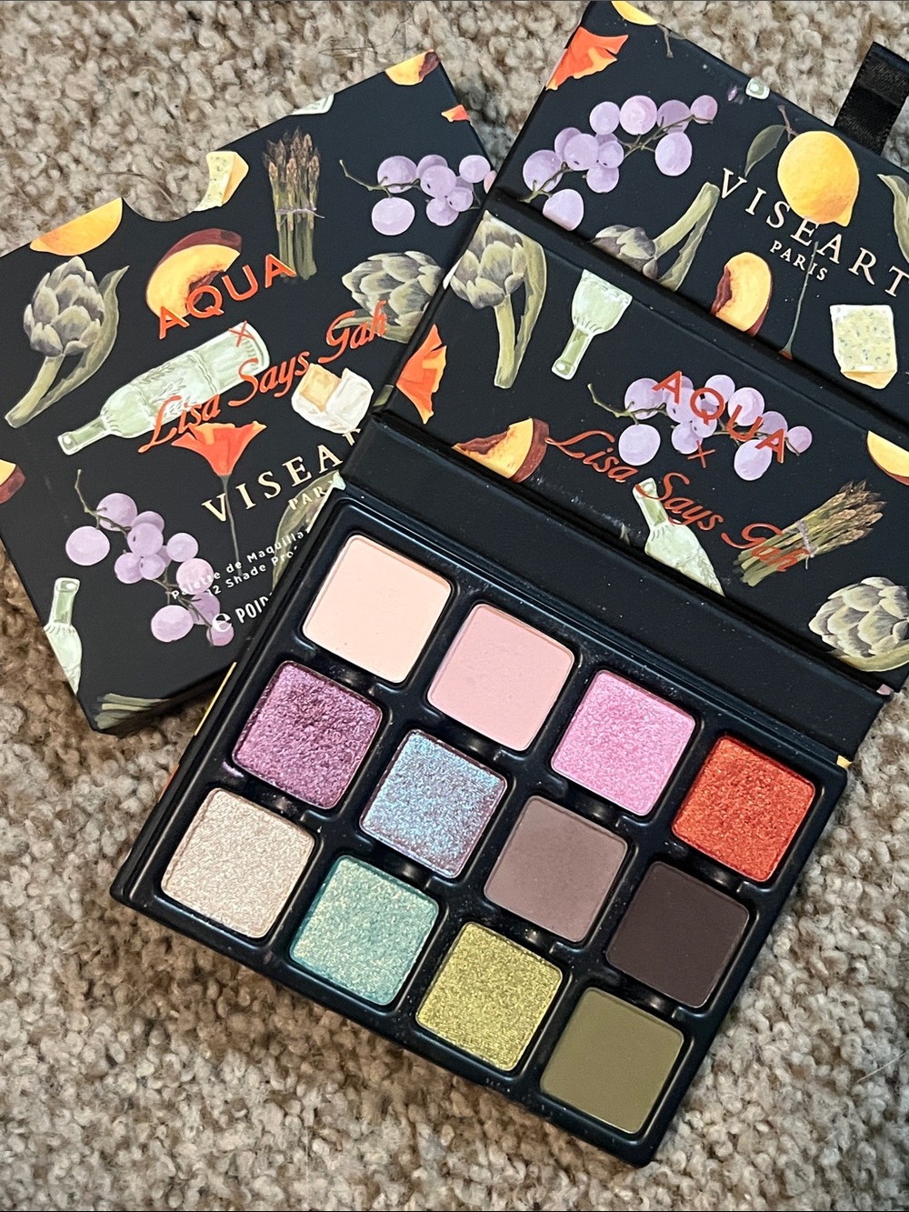 🍾🧀🍋🍇🍑VISEART Lisa Says Gah X Aqua Étendu Eyeshadow Palette